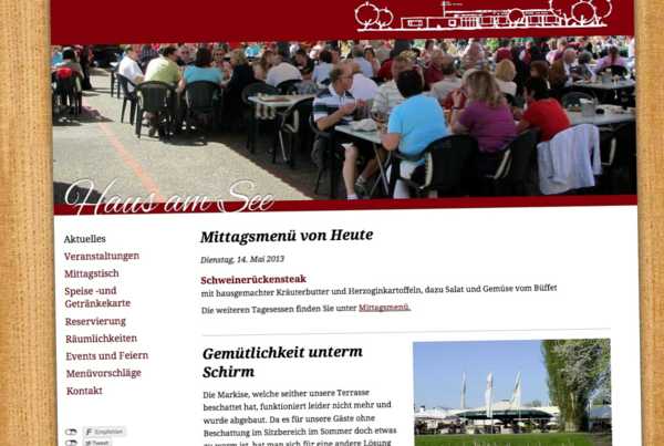 Webseite Haus am See Webseite Haus am See